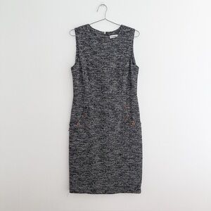 Calvin Klein Black and White Midi Dress